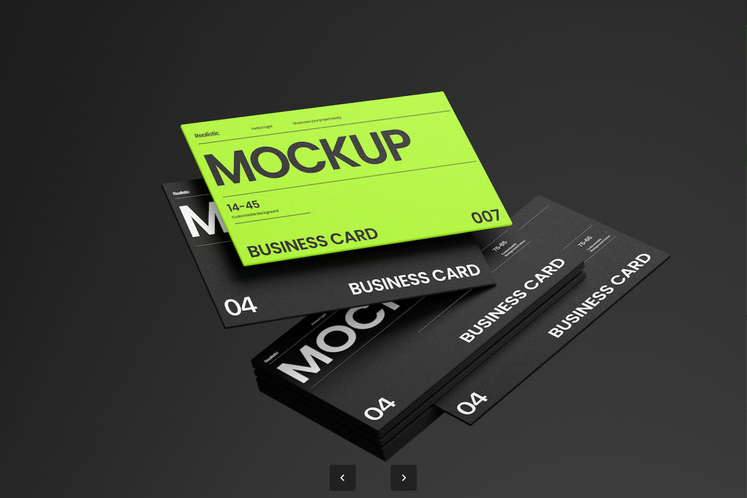 G7526 高端商务名片样机专业设计模板可定制背景无水印PSD文件Professional Business Card Mockup Design