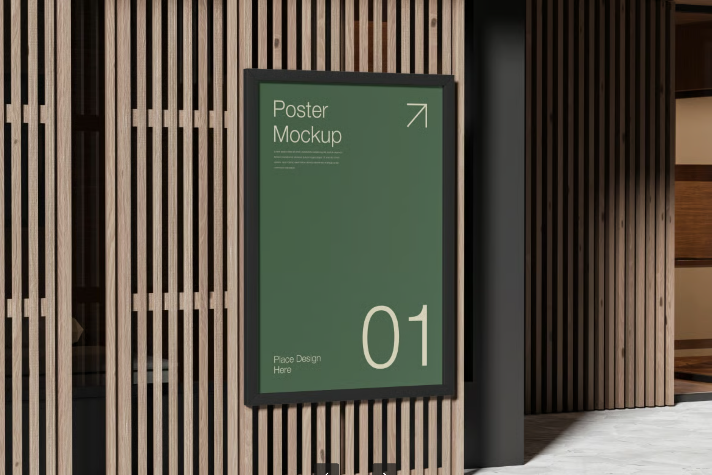 G7532 海报样机3D展示智能替换PSD模板高分辨率专业设计文件Poster Mockup