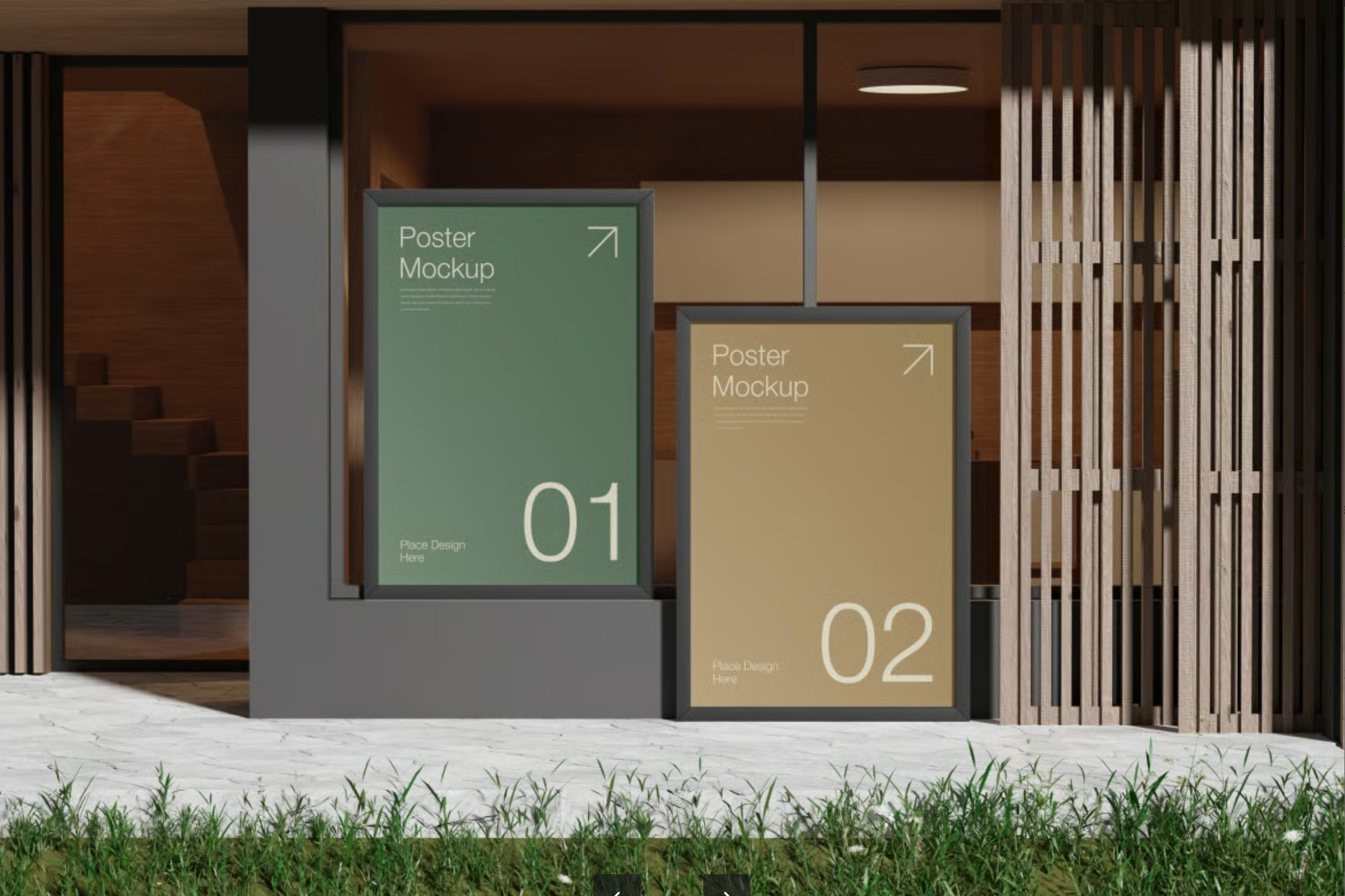 G7532 海报样机3D展示智能替换PSD模板高分辨率专业设计文件Poster Mockup