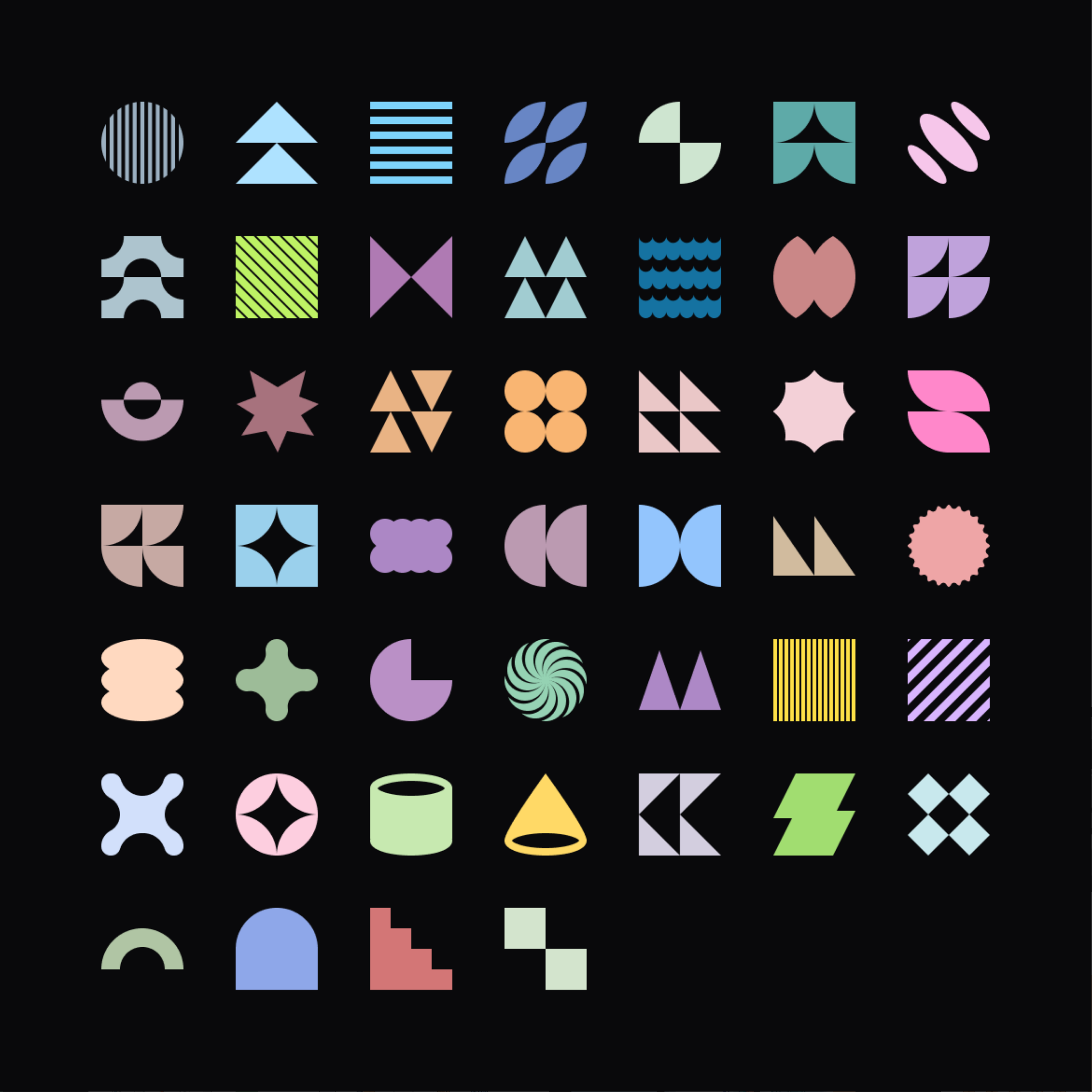 G7536 几何图形矢量素材包可编辑设计元素模板AI/SVG/PNG格式Geometric Shapes and Patterns Elements G7536 几何图形矢量素材包可编辑设计元素模板AI/SVG/PNG格式Geometric Shapes and Patterns Elements