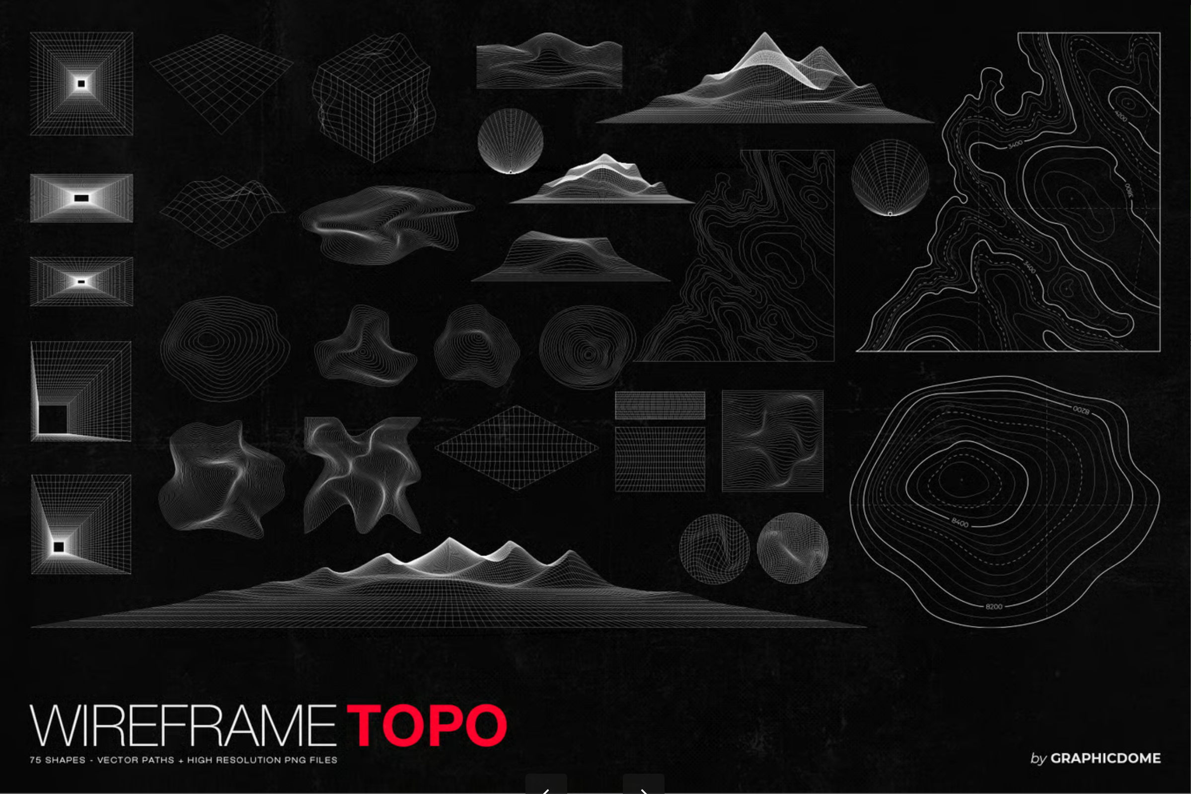 G7537 地形图矢量素材PNG透明背景创意设计元素现代风格拓扑图Wireframe Topo Elements Vectors G7537 地形图矢量素材PNG透明背景创意设计元素现代风格拓扑图Wireframe Topo Elements Vectors