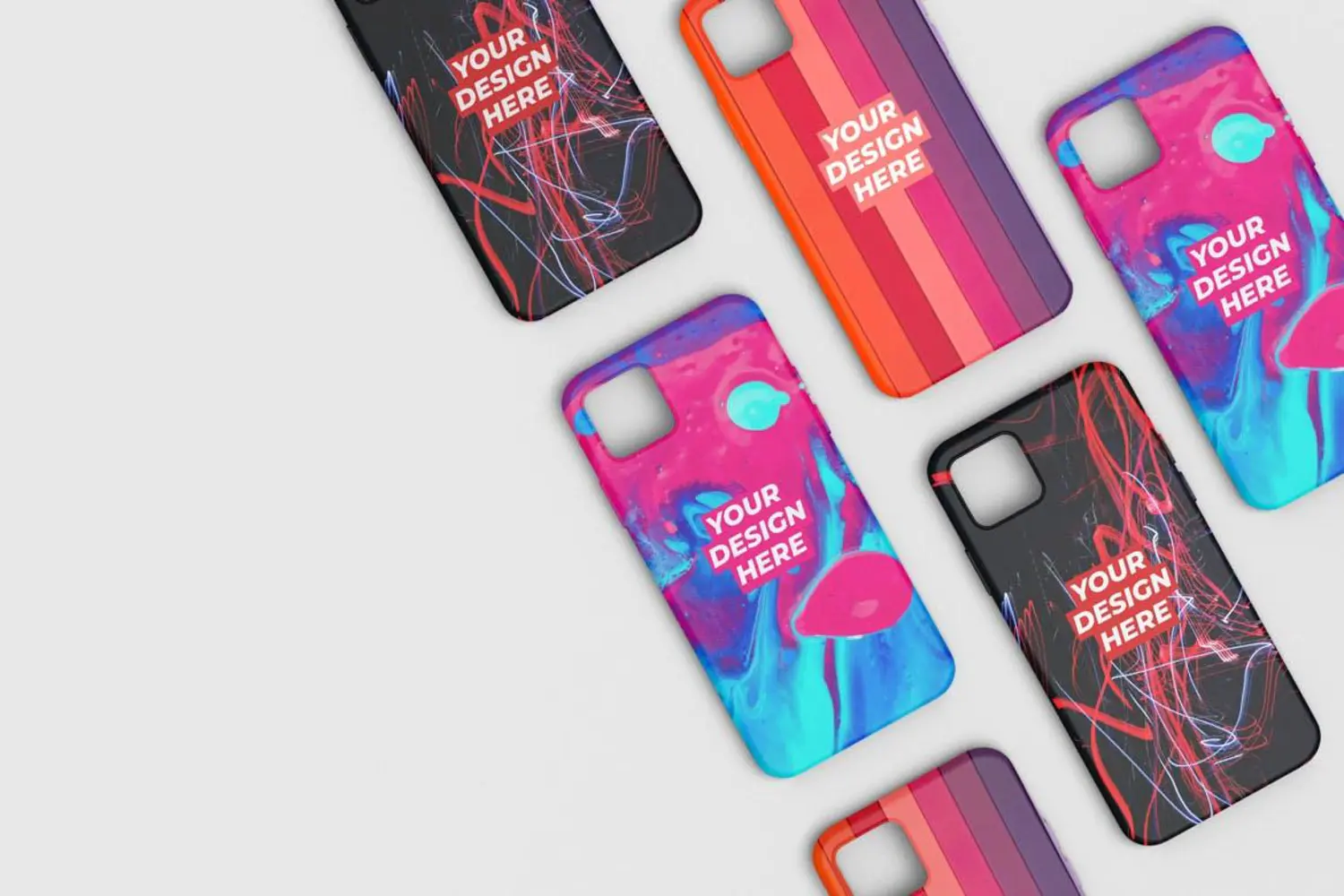 107 苹果iPhone手机壳图案设计样机素材 Phone Case Mockup