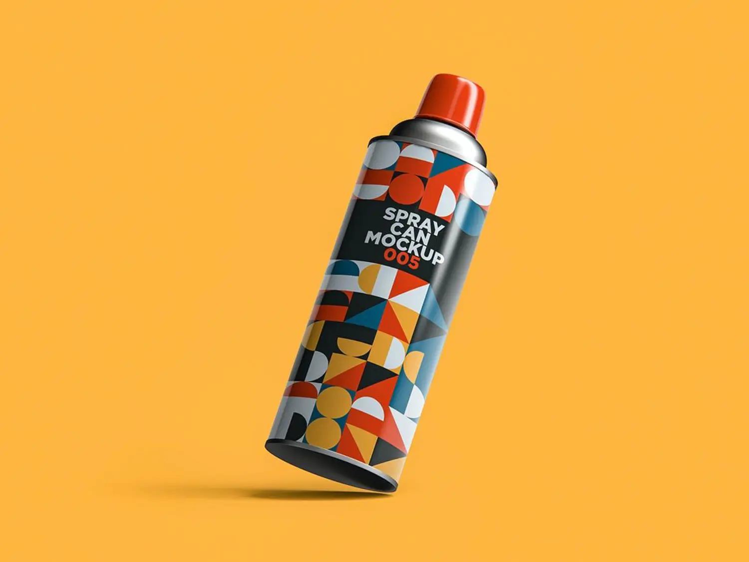 108 杀虫剂喷雾罐手喷漆包装设计样机模板v5 Spray Can Mockup 005