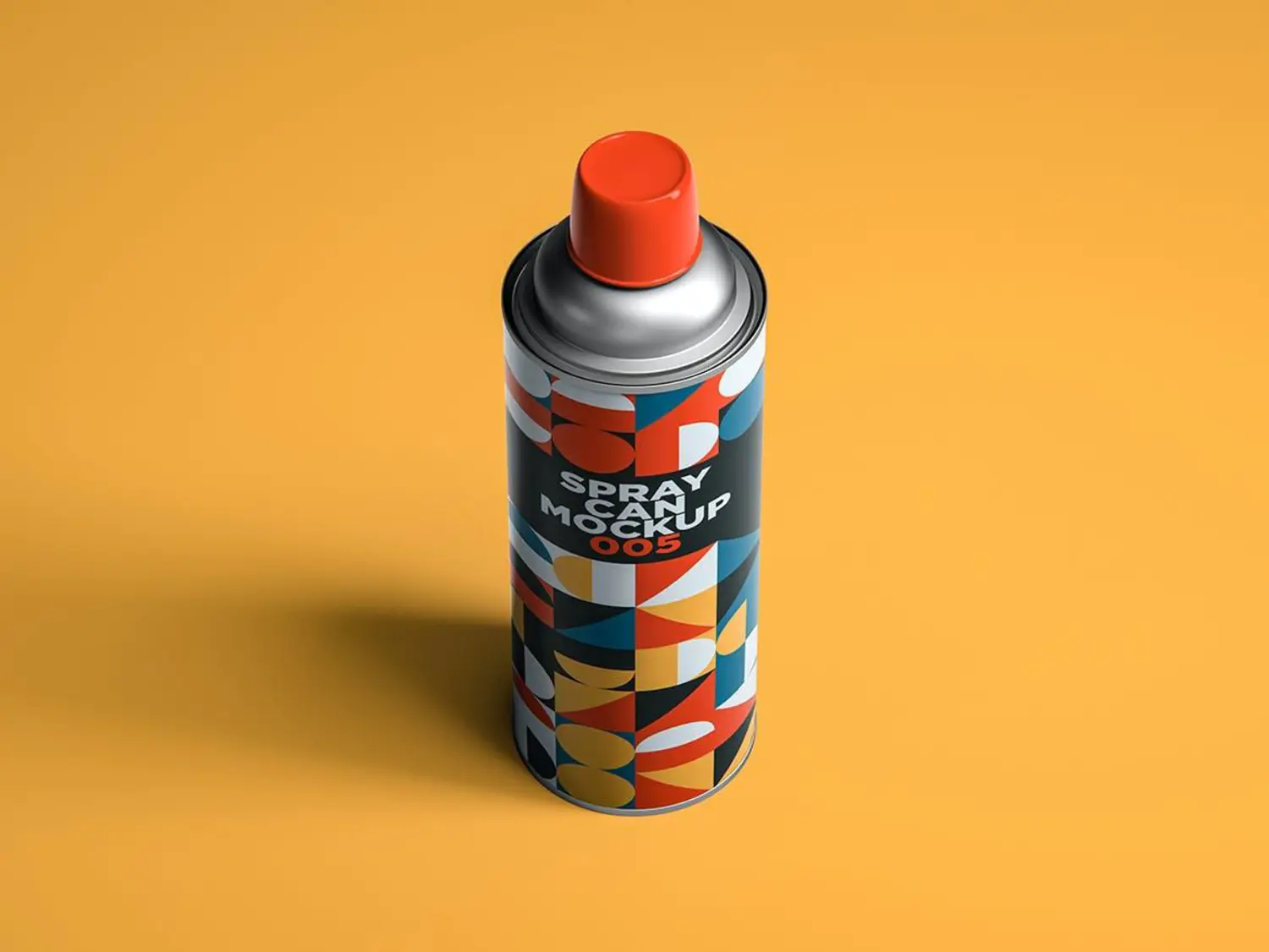 108 杀虫剂喷雾罐手喷漆包装设计样机模板v5 Spray Can Mockup 005