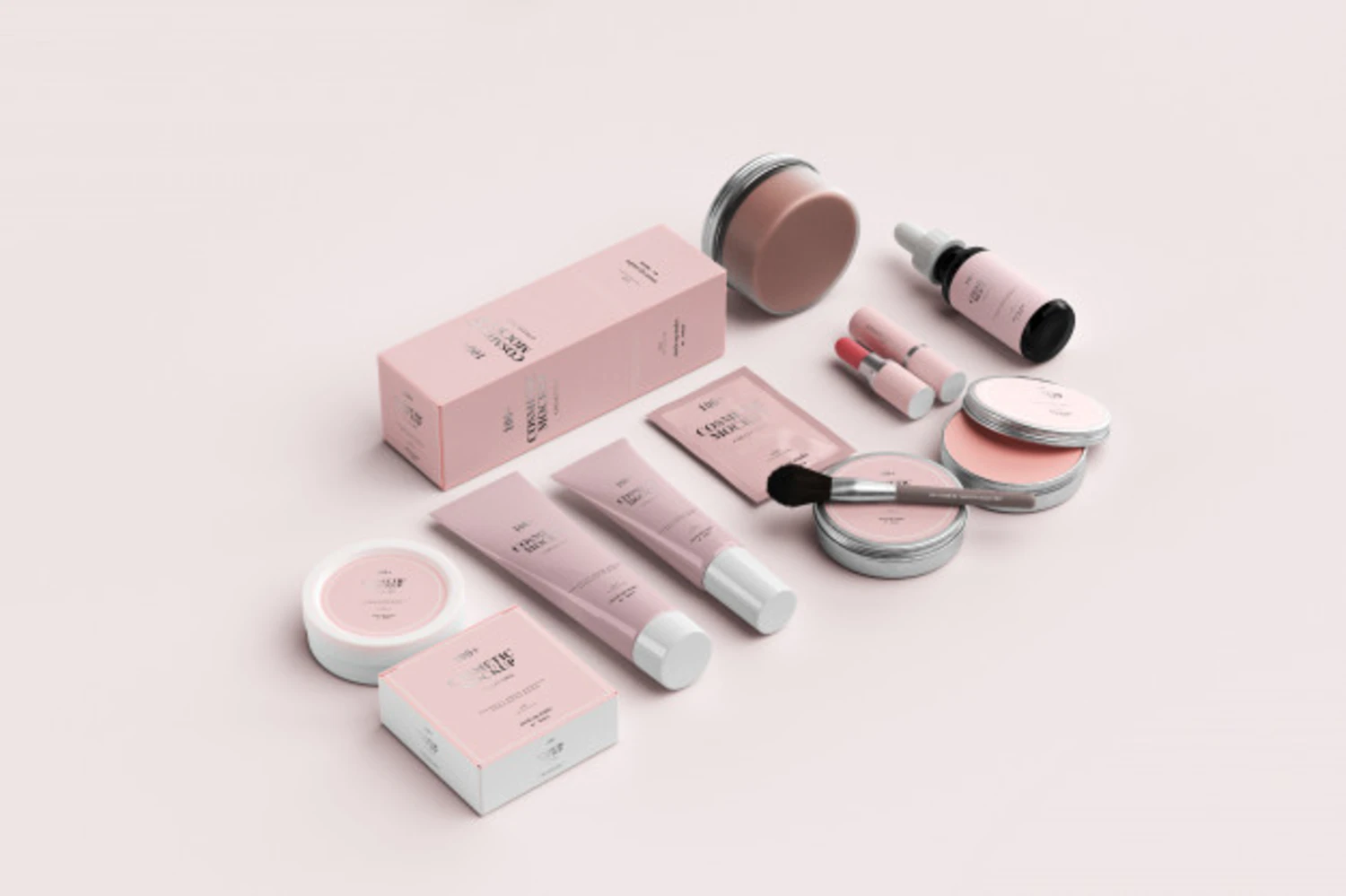 124 化妆产品品牌套装包装设计样机[PSD]cosmetic-product-mockups_7216524