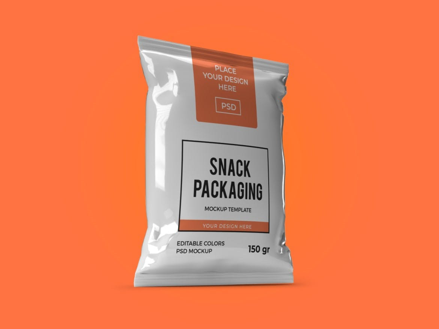 18 零食袋膨化食品包装模型模板集样机 (PSD)