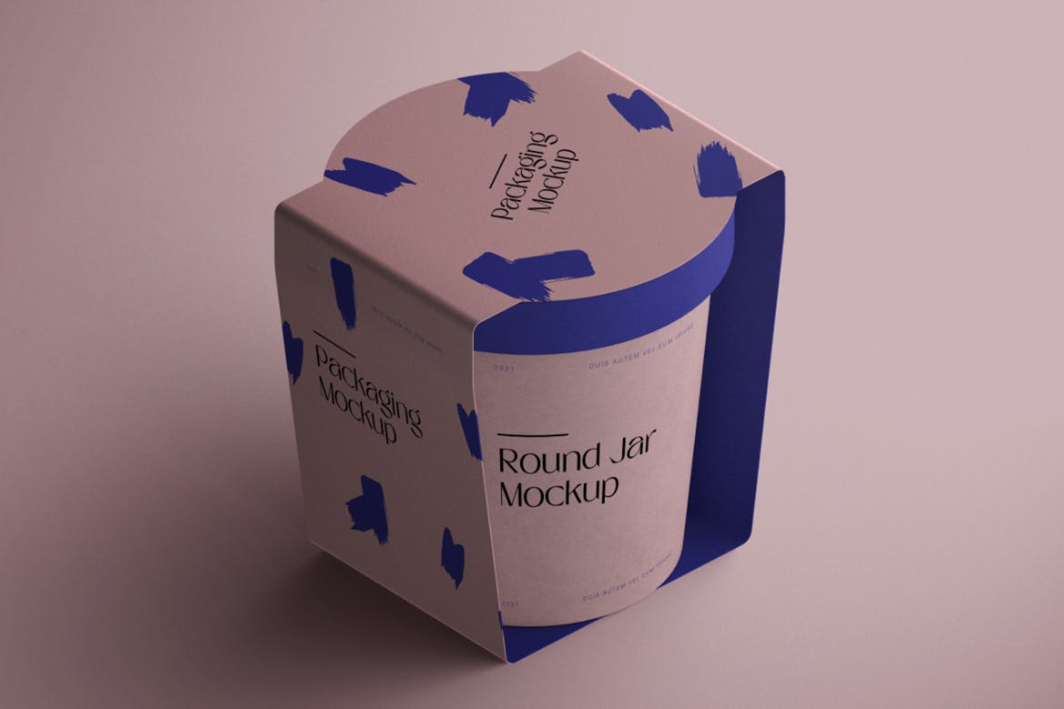 21 酸奶包装等距圆形包装模型样机 (PSD)