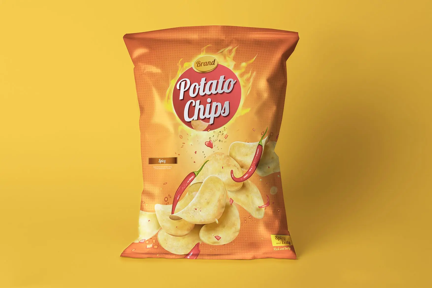 22 薯片膨化食品包装设计样机 Bag Of Chips Mockup