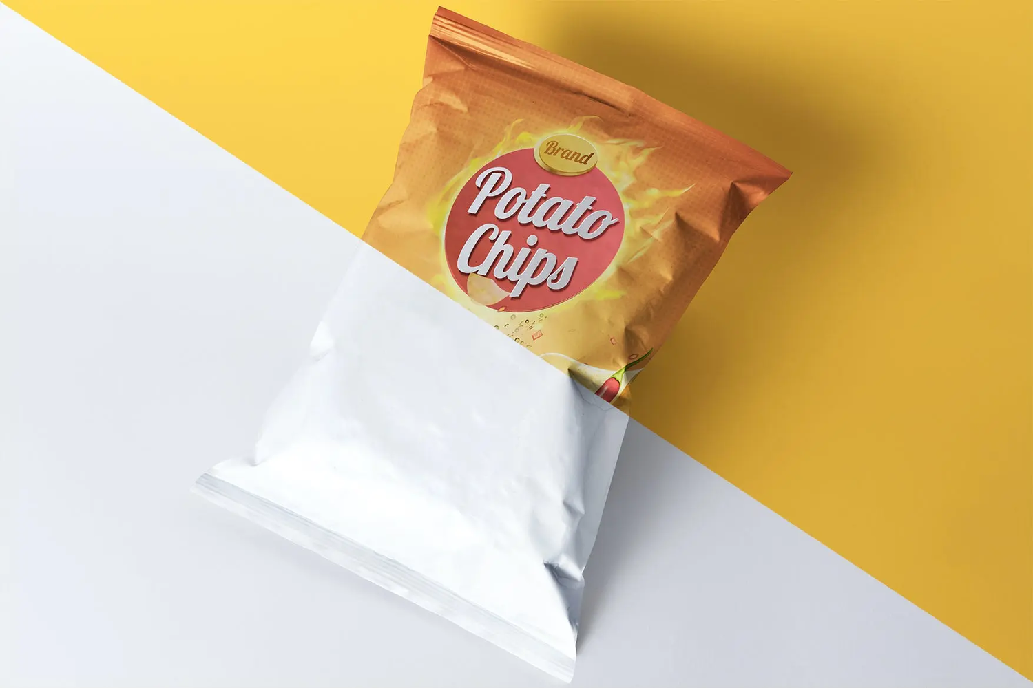 22 薯片膨化食品包装设计样机 Bag Of Chips Mockup