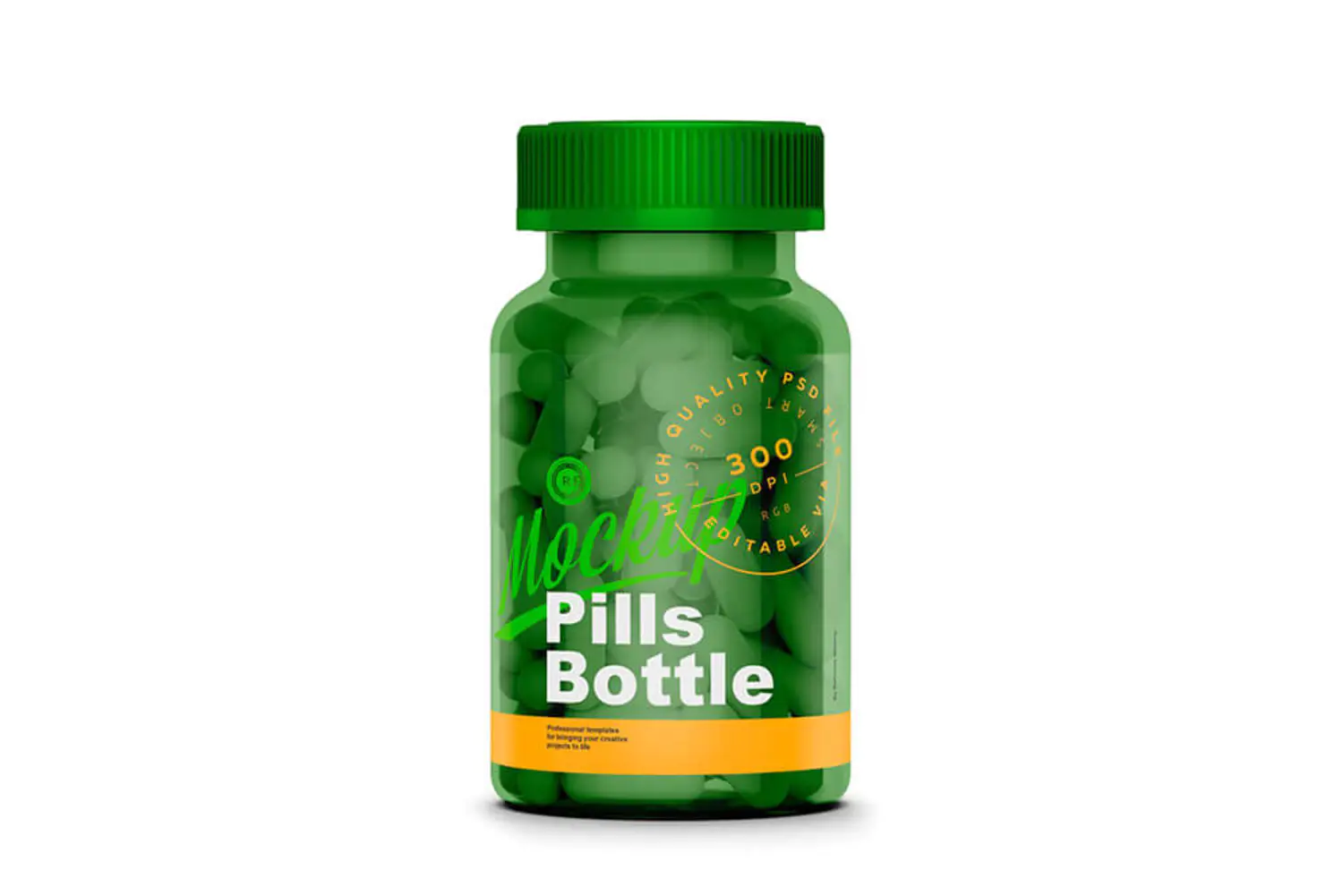 3 胶囊药瓶&药盒样机套装 (psd)Pills Bottle with Box Mockup Set 6374641