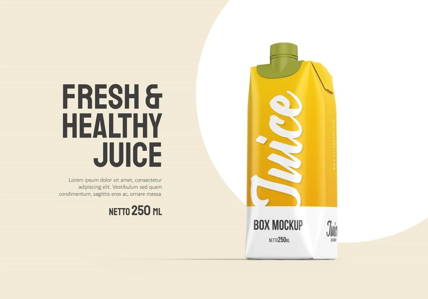 31 果汁盒瓶牛奶纸盒品牌包装设计样机 Juice Box – Mockup