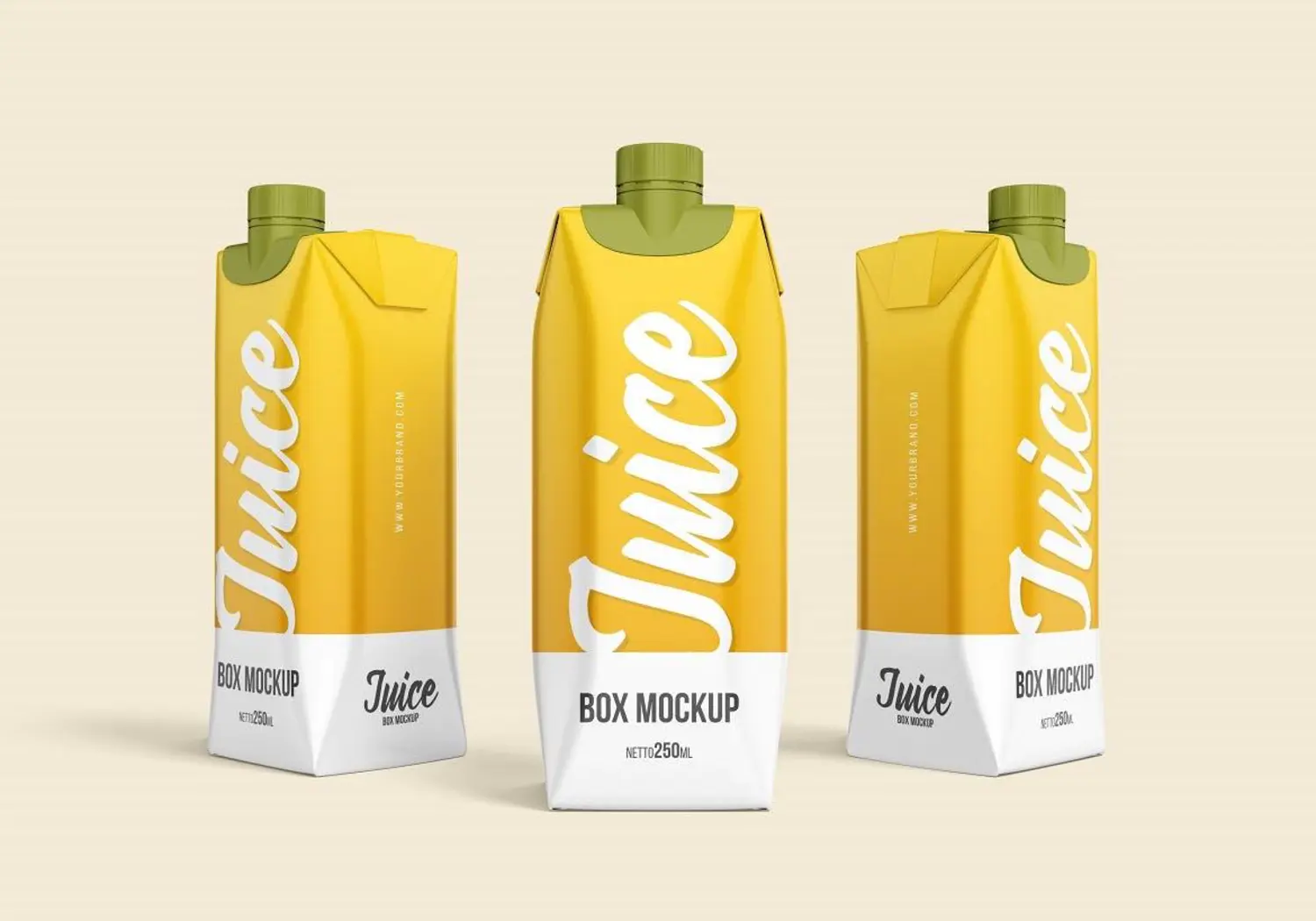 31 果汁盒瓶牛奶纸盒品牌包装设计样机 Juice Box – Mockup