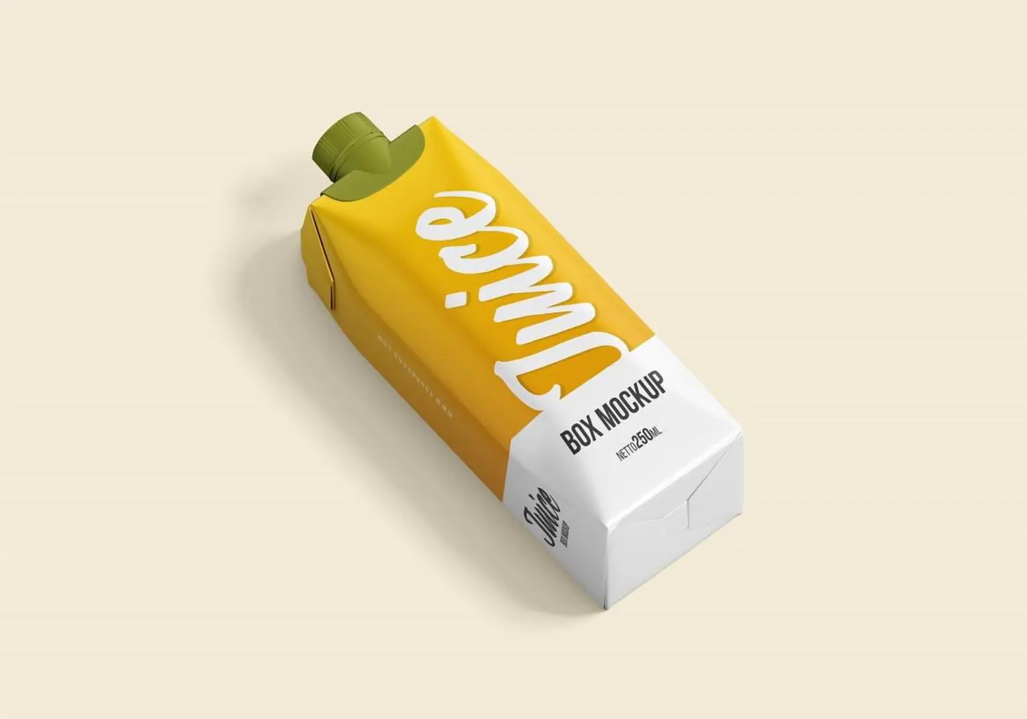 33 果汁盒瓶牛奶纸盒品牌包装设计样机v2 Juice Box – Mockup Vol