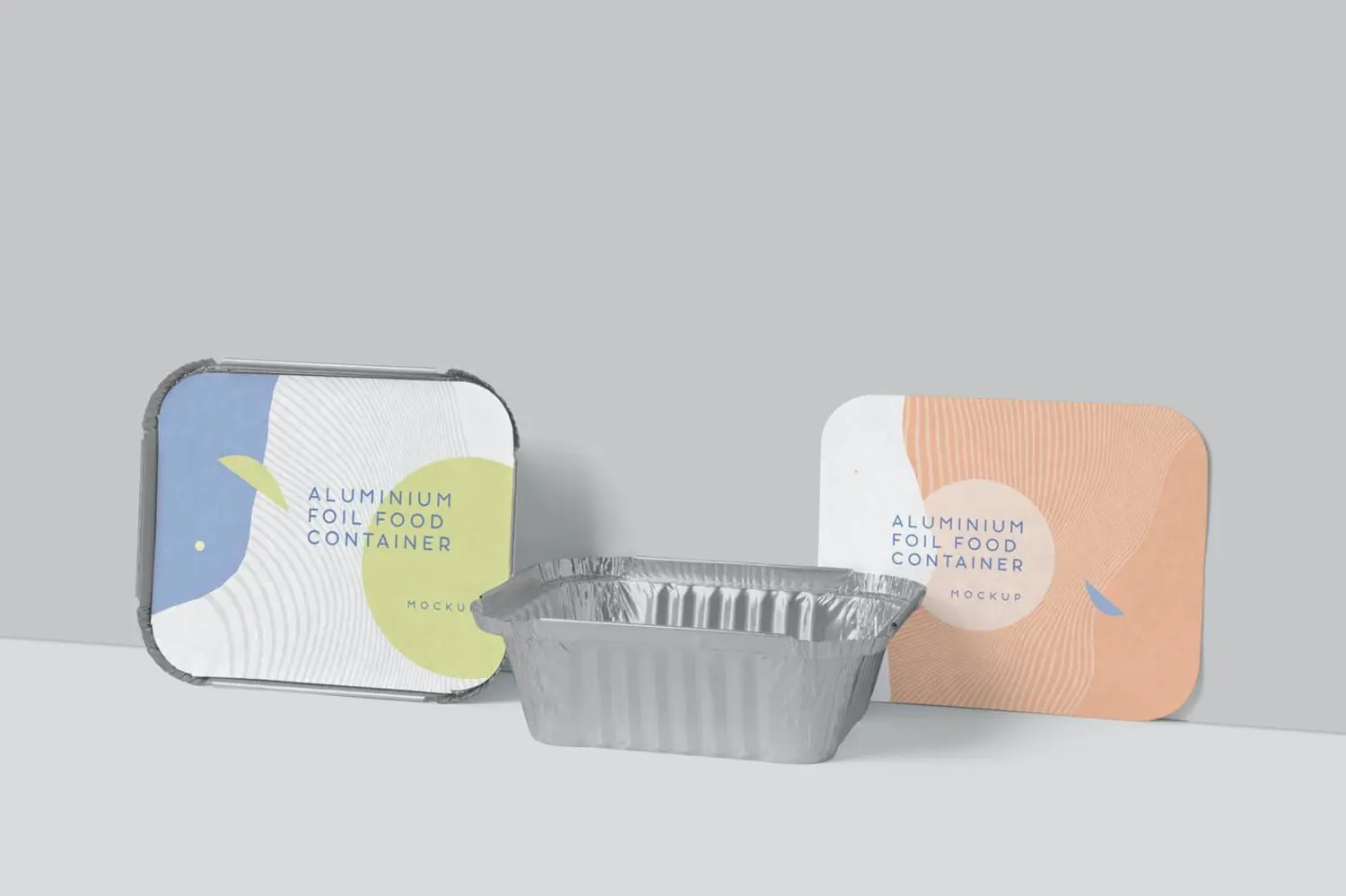 36 铝箔锡纸外卖打包一次性保温食品盒样机psd模板 Foil Food Box Mockups