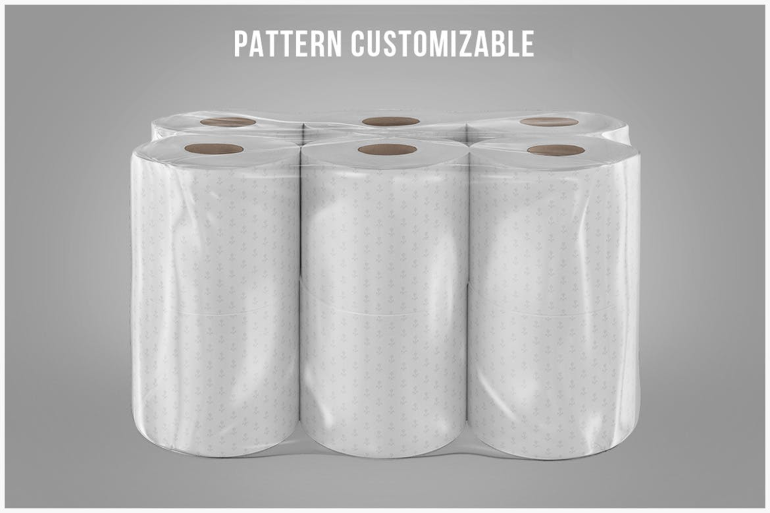 4 卷筒卫生纸包装模型(PSD)