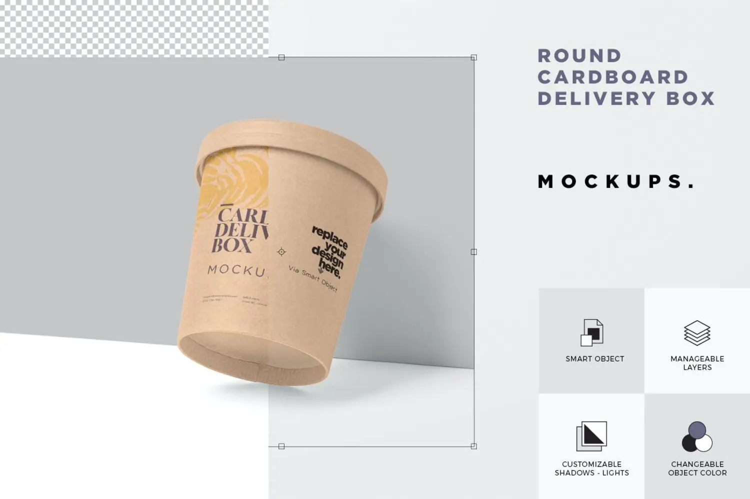 40 纸桶泡面螺蛳粉冰淇淋包装设计样机psd模板 Paper Bucket Packaging Mockups