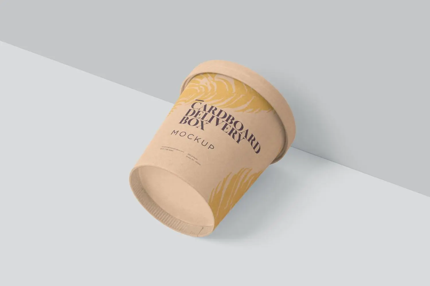 40 纸桶泡面螺蛳粉冰淇淋包装设计样机psd模板 Paper Bucket Packaging Mockups