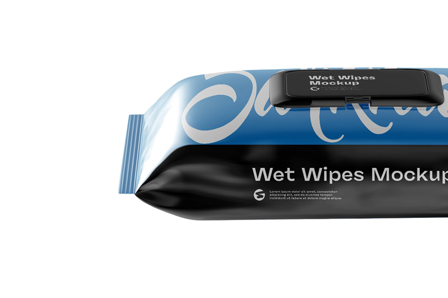 54 塑料盖湿纸巾包装样机 (psd)Wet Wipes Pack With Plastic Mockup 6063397