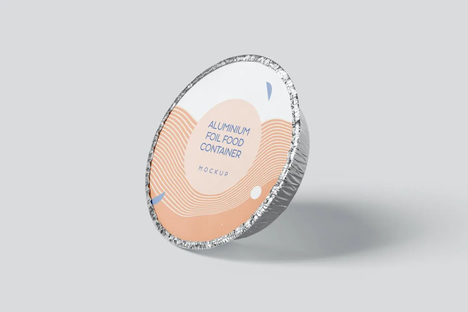 58 圆形铝箔锡纸食品容器外卖打包盒样机psd模板 Round Foil Food Container Mockups