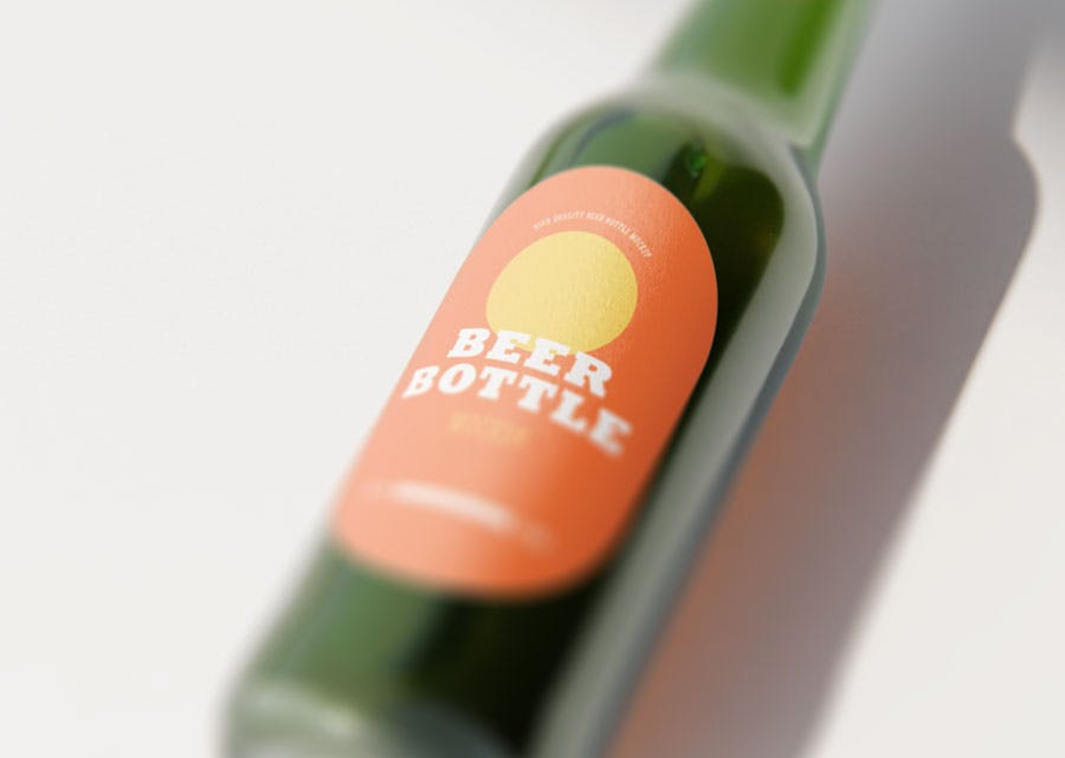 79 啤酒可乐玻璃瓶品牌包装设计样机模板 Beer Bottle Mockup 3