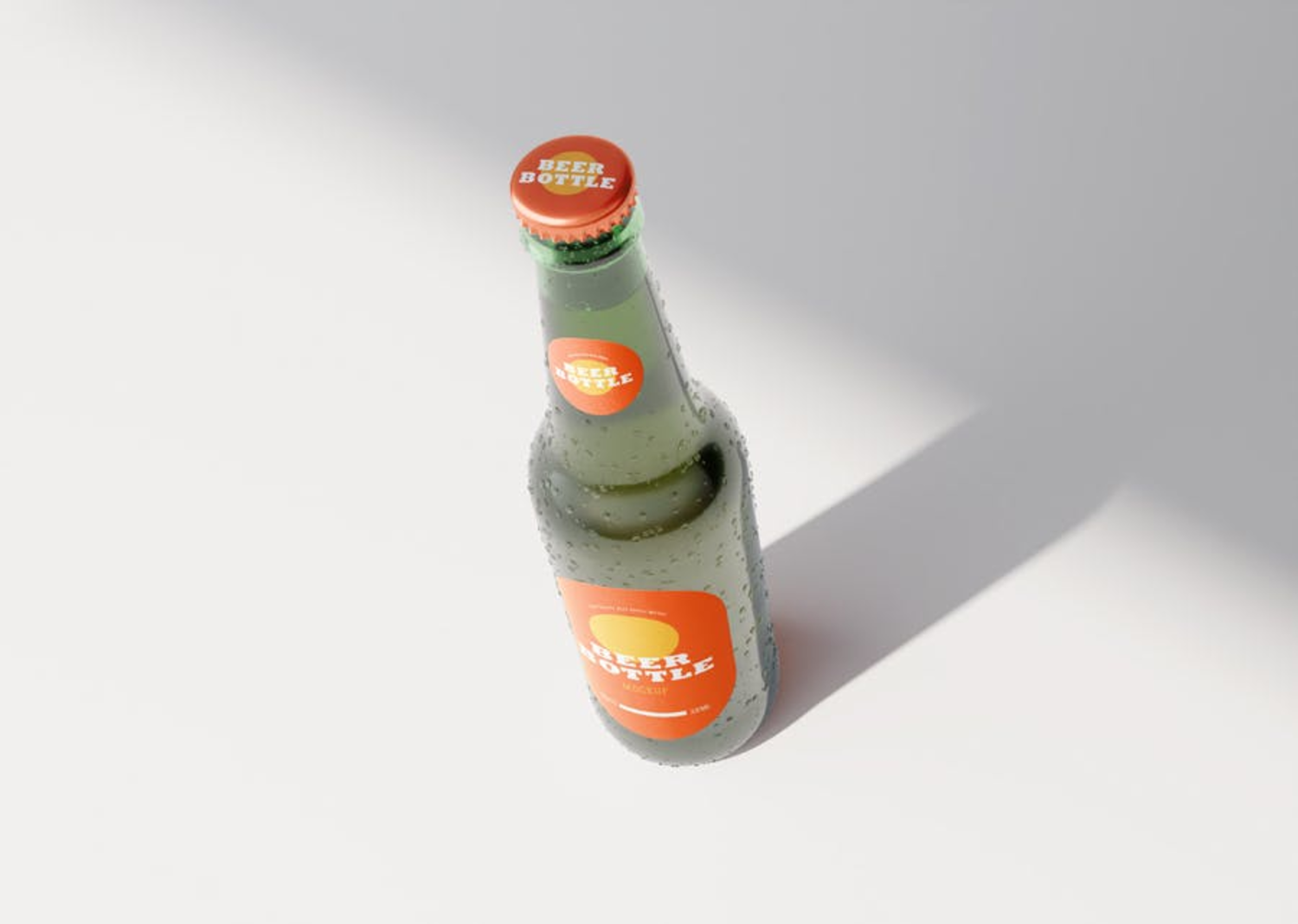 79 啤酒可乐玻璃瓶品牌包装设计样机模板 Beer Bottle Mockup 3
