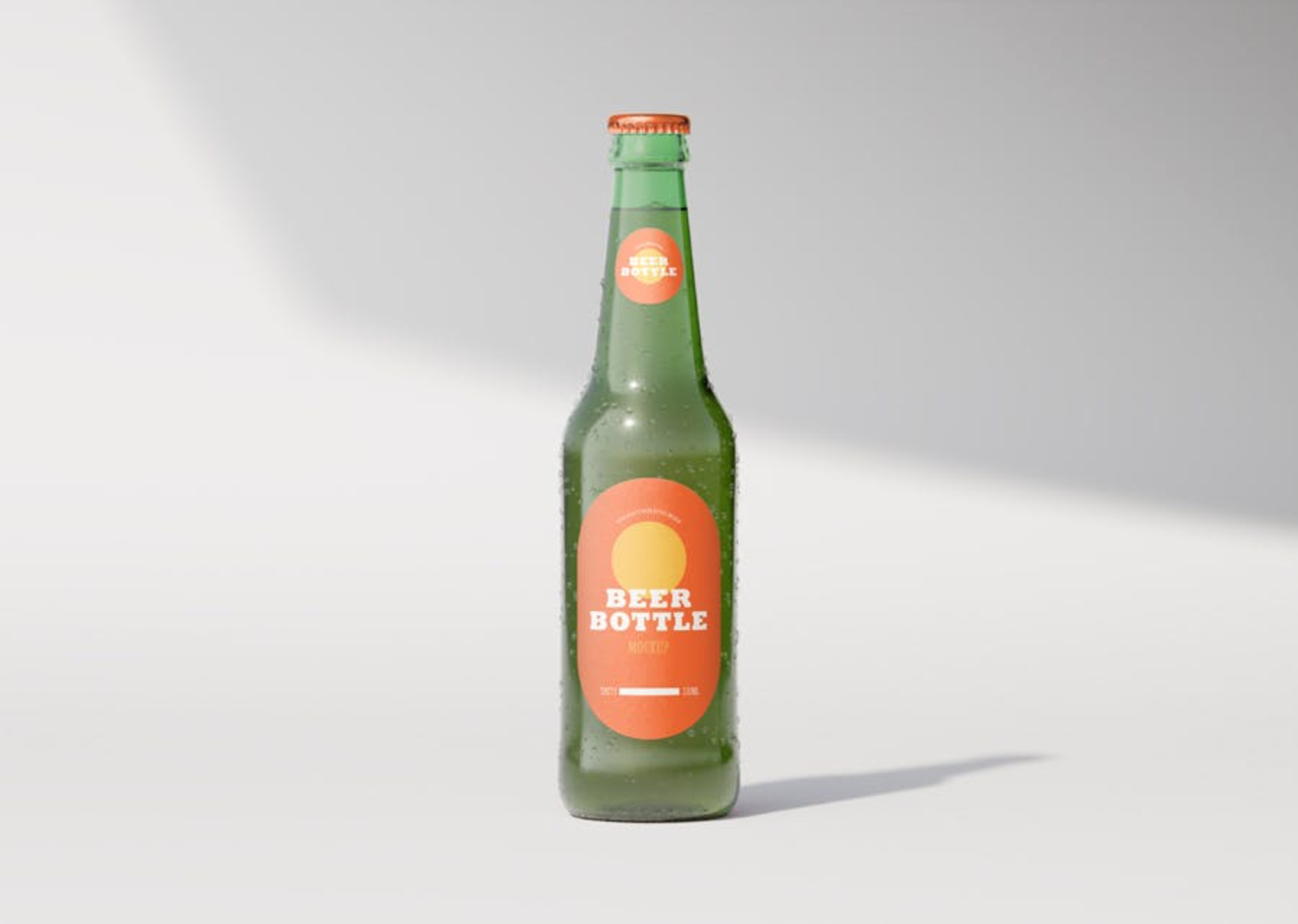 79 啤酒可乐玻璃瓶品牌包装设计样机模板 Beer Bottle Mockup 3