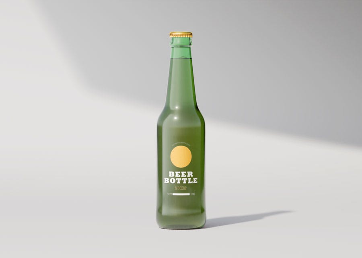 79 啤酒可乐玻璃瓶品牌包装设计样机模板 Beer Bottle Mockup 3