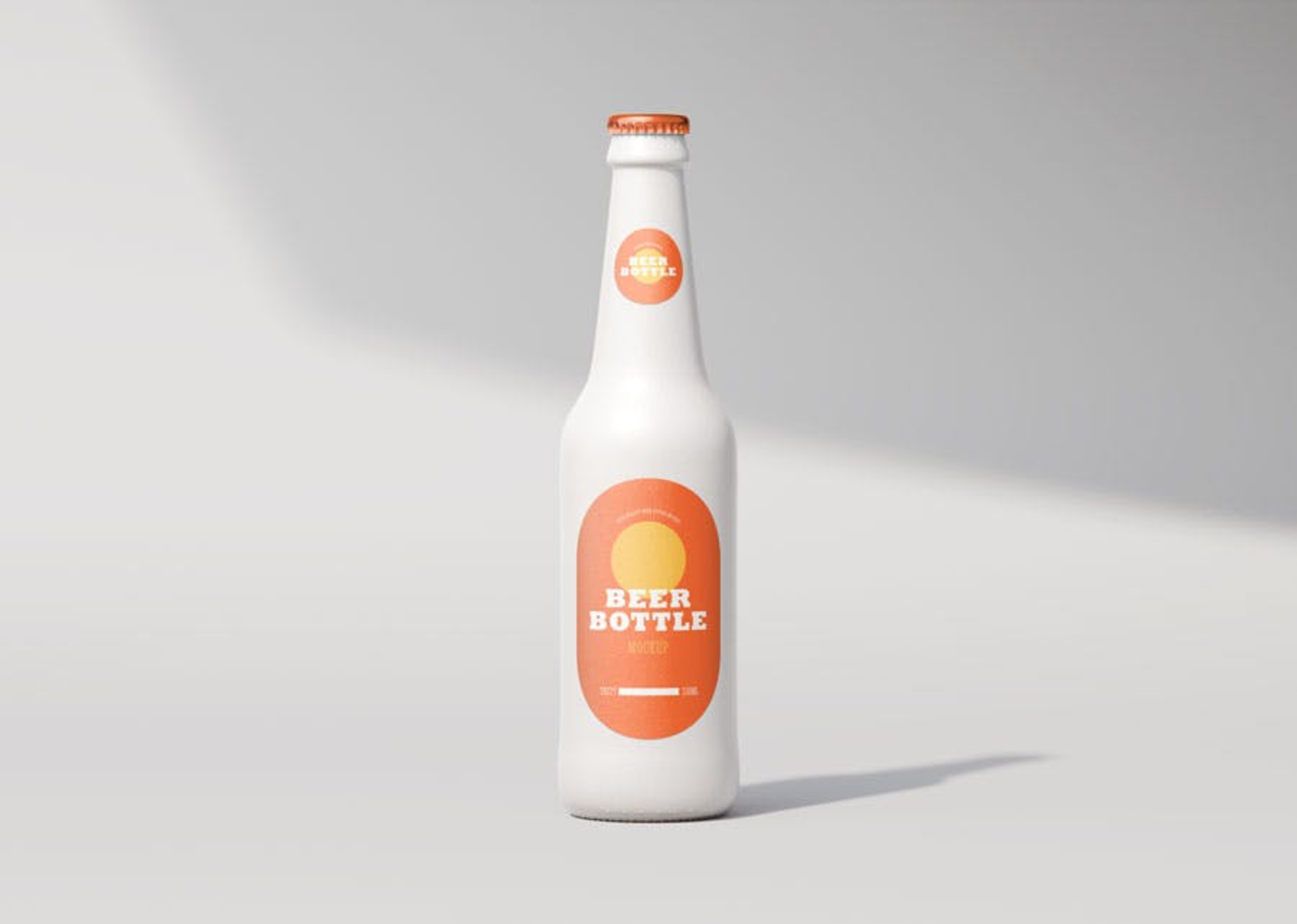 79 啤酒可乐玻璃瓶品牌包装设计样机模板 Beer Bottle Mockup 3