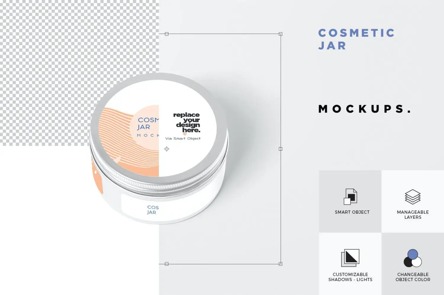 84 钢盖化妆品护肤品膏罐子包装设计样机psd模板 Steel Lid Cosmetic Jar Mockups