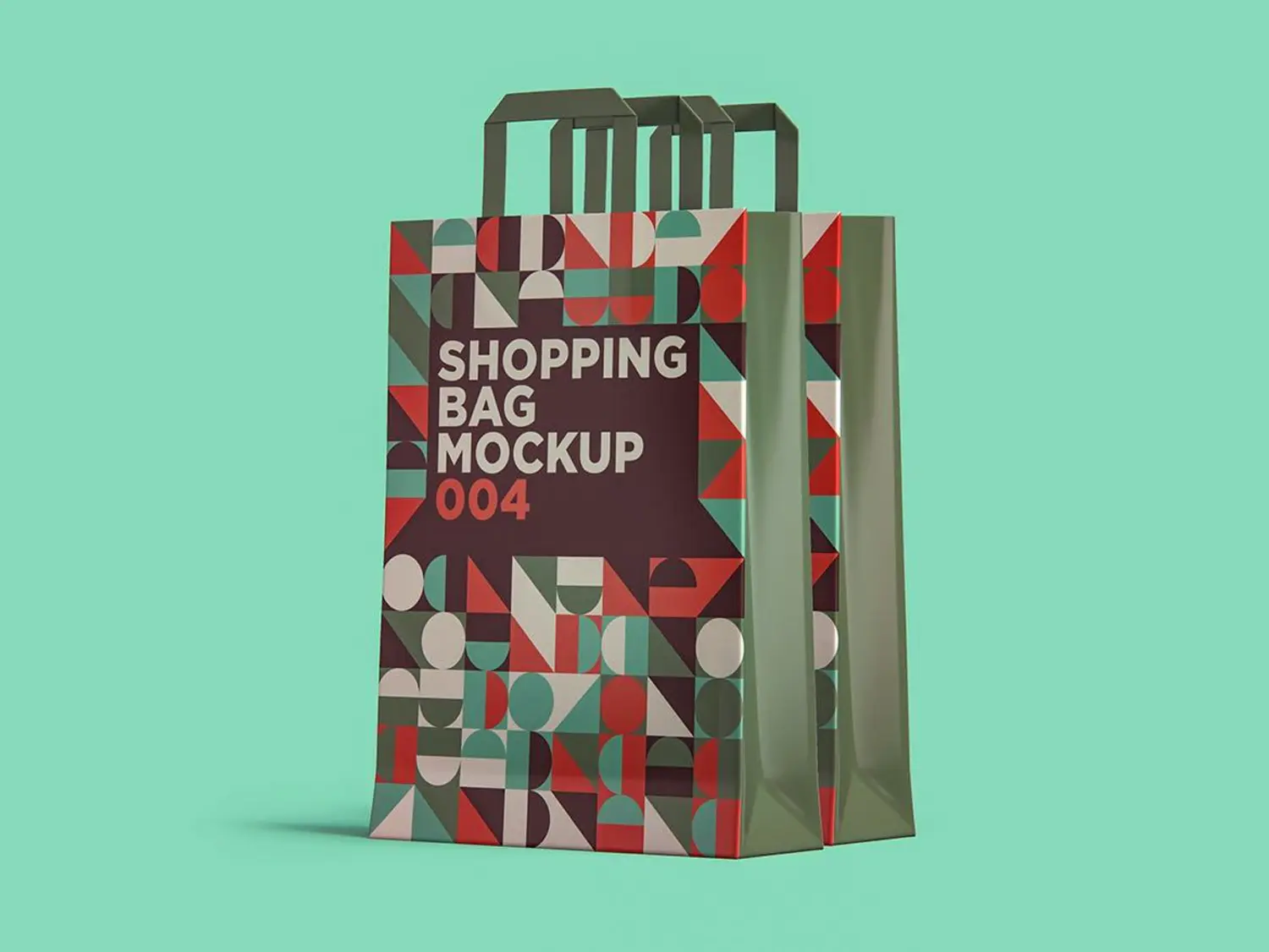 87 塑料光面无纺布袋手提袋购物袋外观品牌设计样机v4 Shopping Bag Mockup 004