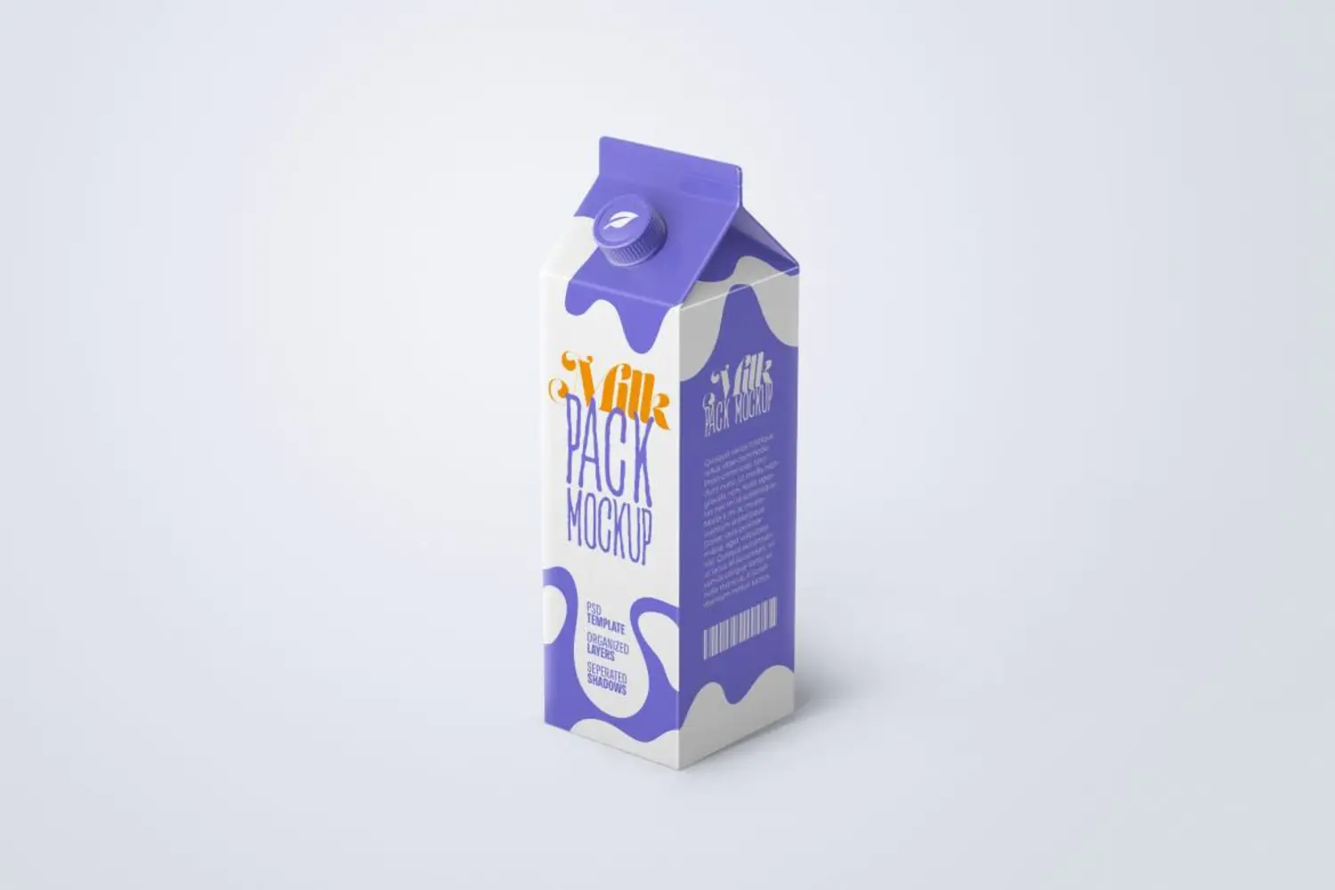 88 扭盖牛奶盒纸盒包装设计PS样机集v1 Milk Carton Box Mockup Set  Packaging Design