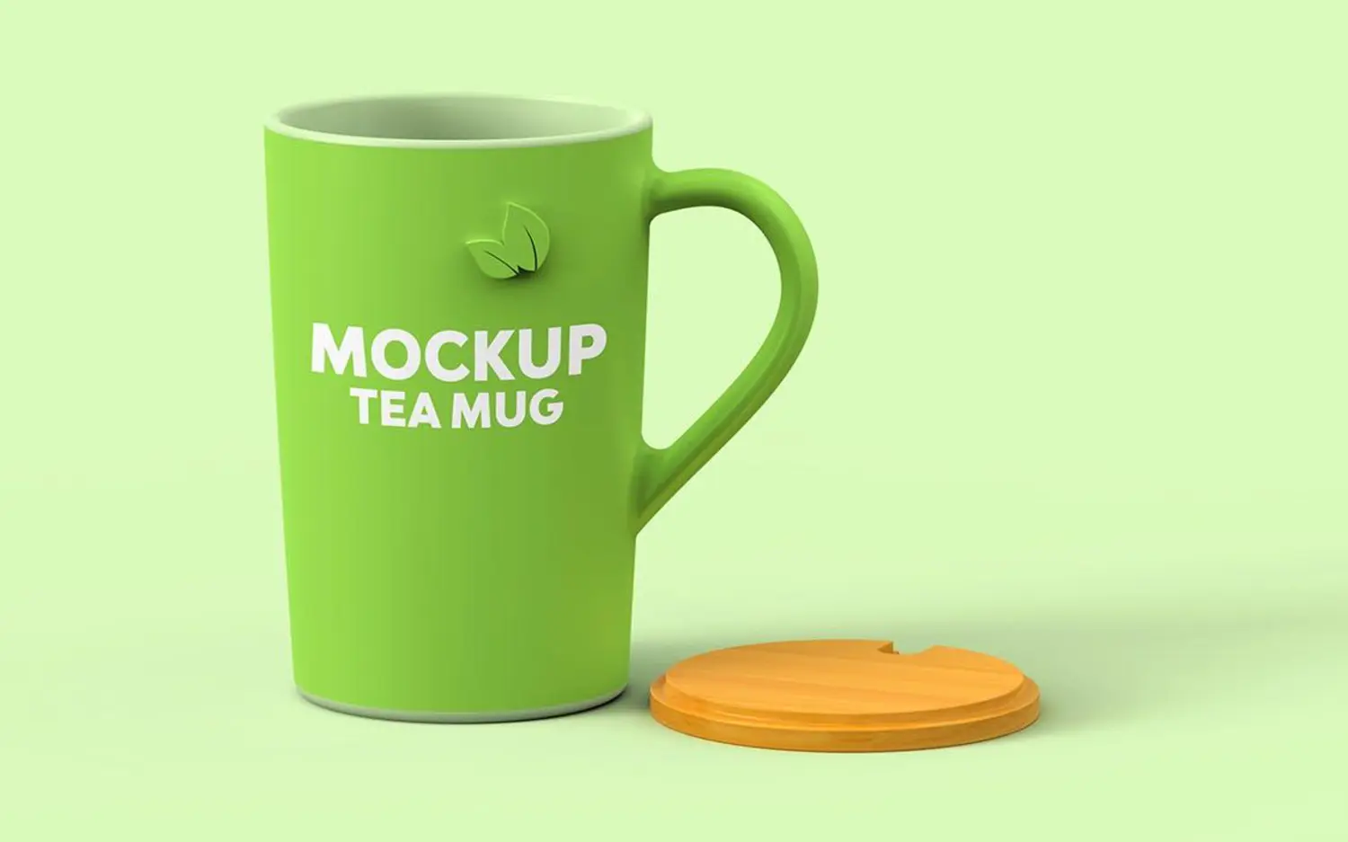 89 小清新陶瓷杯水杯饮料杯咖啡杯木盖茶杯PS样机 Tea Mug Mockups
