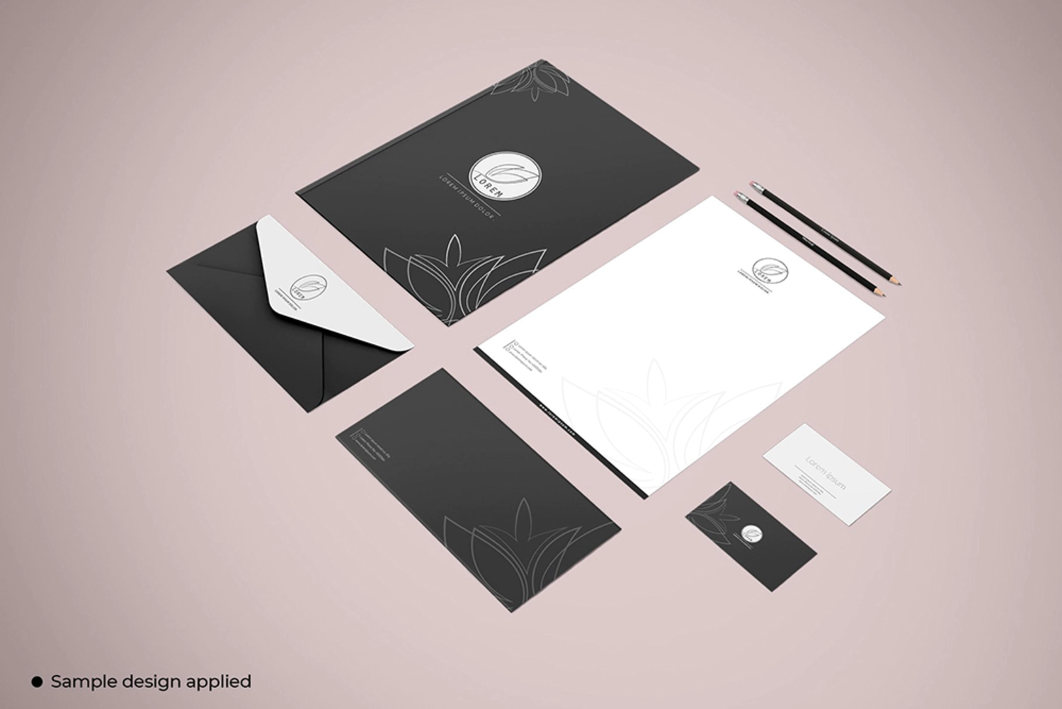 10 高质量信封信纸文件夹文具品牌VI样机 (psd)Stationery And Branding Mockup – 6897134