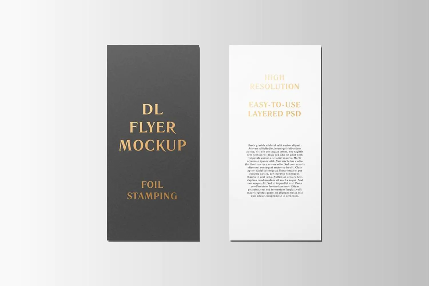 24 高端逼真质感DM传单名片铝箔冲压特殊工艺VI样机展示模型mockups