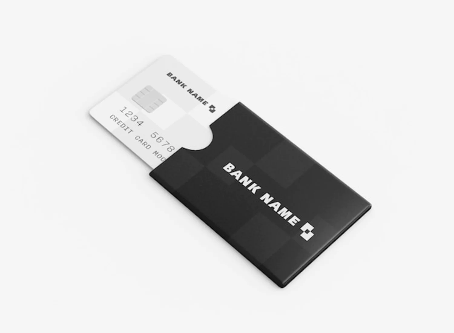 52 信用卡银行卡磁卡IC卡套品牌设计样机[psd]