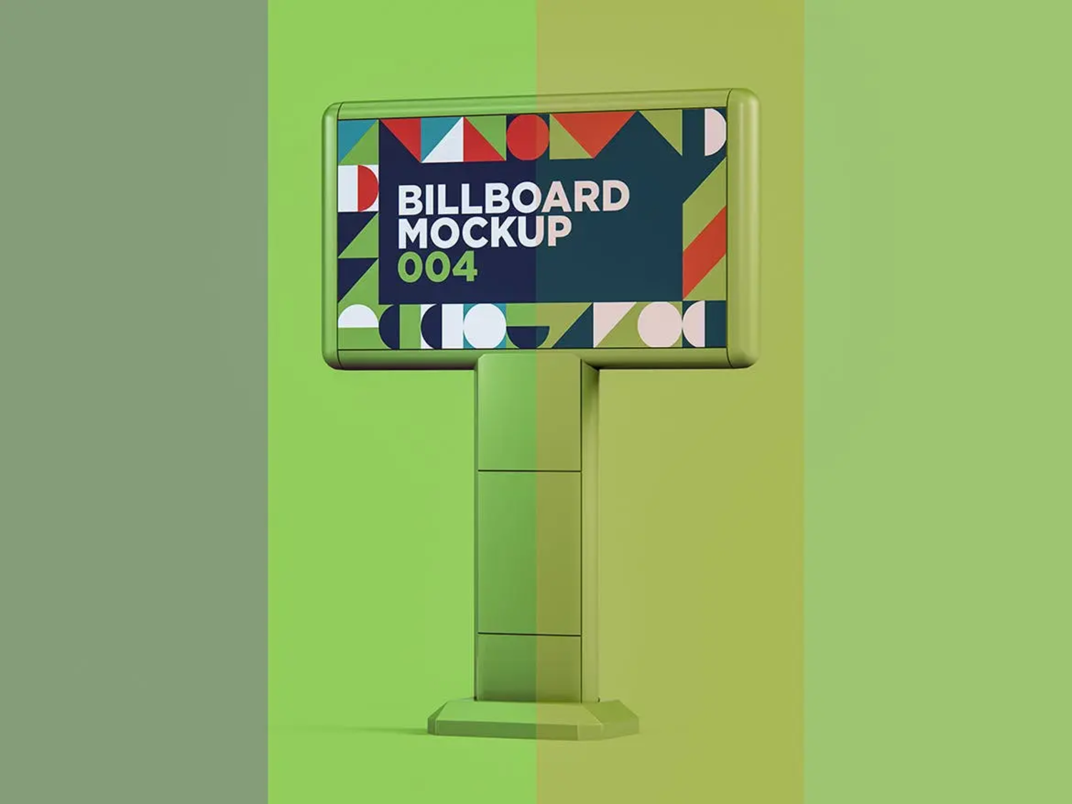 74 广告牌大牌广告位广告展示模型设计样机v4 Billboard Mockup 004