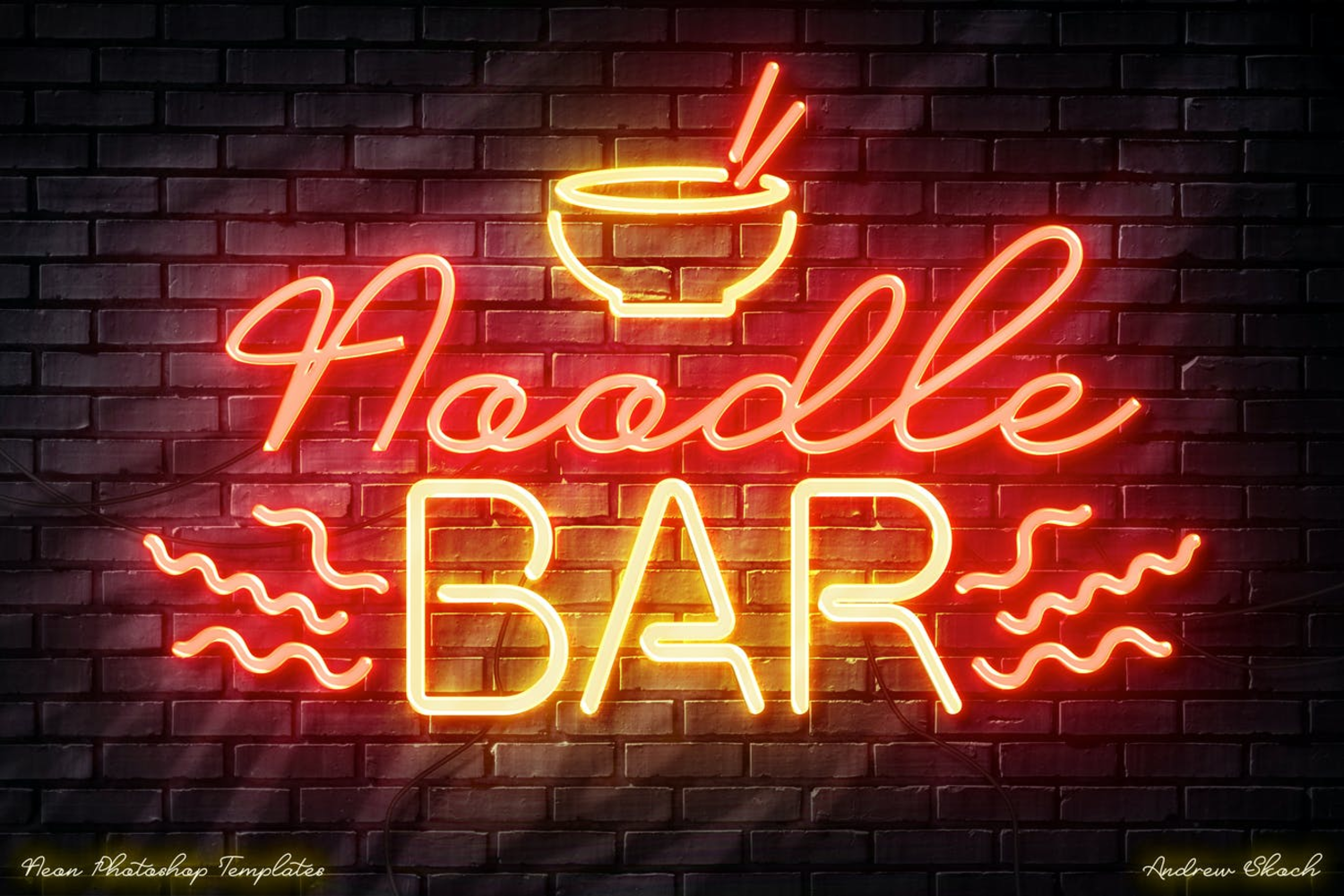 37 时尚高端绚丽霓虹灯文字效果PS一键生成特效图层样式 _ 果觅网（gooodme）